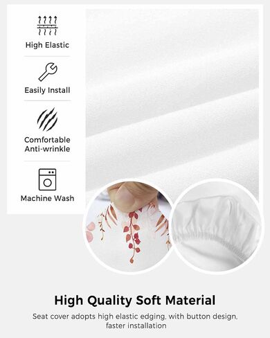 Eucalyptus Sage Green, 2 Pieces Computer Office Chair Covers Set, Stretchable Desk Rotating Chair Seat Cushion Slipcover Back Covers, Decorative Protectors Cover Vintage Spring Summer Plant Leaves in Saudi Arabia