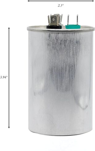 Dual Run Start Capacitor 25+5μF 25/5MFD 370V or 440V CBB65 AC Motor Run Round Capacitor for Unit Fan Motor Start or Heat Pump or Condenser Straight Cool (25+5μF) in Saudi Arabia