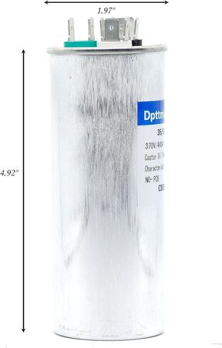 Dual Run Start Capacitor 25+5μF 25/5MFD 370V or 440V CBB65 AC Motor Run Round Capacitor for Unit Fan Motor Start or Heat Pump or Condenser Straight Cool (25+5μF) in Saudi Arabia