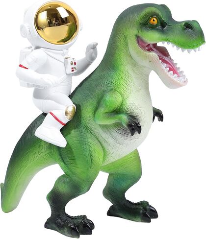 Astronaut Statue Dinosaur Statue Resin Arts Gifts, Spaceman Sculpture Figurine Ornament, Table Decor, Home Decor, Desktop Accessories Tabletop Decoration, Bookshelf, Office, Living Room in Saudi Arabia