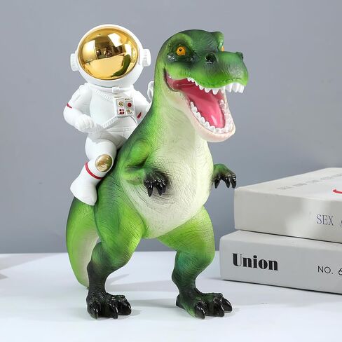 Astronaut Statue Dinosaur Statue Resin Arts Gifts, Spaceman Sculpture Figurine Ornament, Table Decor, Home Decor, Desktop Accessories Tabletop Decoration, Bookshelf, Office, Living Room in Saudi Arabia