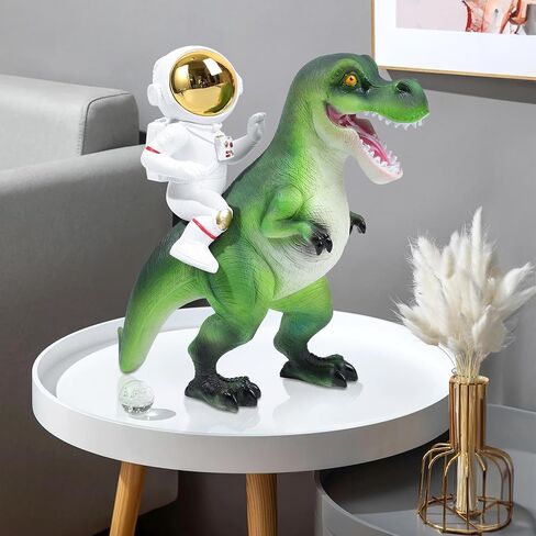 Astronaut Statue Dinosaur Statue Resin Arts Gifts, Spaceman Sculpture Figurine Ornament, Table Decor, Home Decor, Desktop Accessories Tabletop Decoration, Bookshelf, Office, Living Room in Saudi Arabia