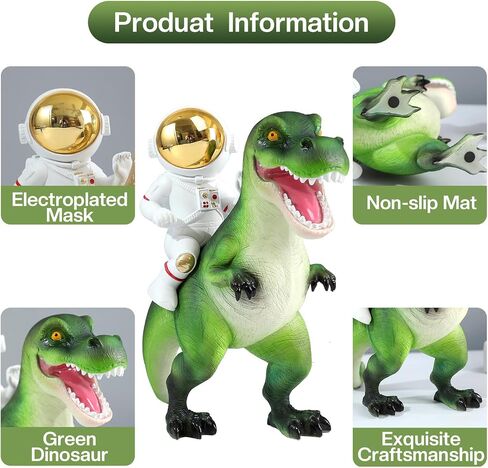 Astronaut Statue Dinosaur Statue Resin Arts Gifts, Spaceman Sculpture Figurine Ornament, Table Decor, Home Decor, Desktop Accessories Tabletop Decoration, Bookshelf, Office, Living Room in Saudi Arabia