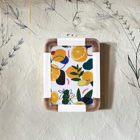 5x7 Picture Frame, Black and White Hand-Crafted Resin Picture Frame with Easel, Hook & Mat, for Tabletop & Wall Gallery Photo Frames in Saudi Arabia