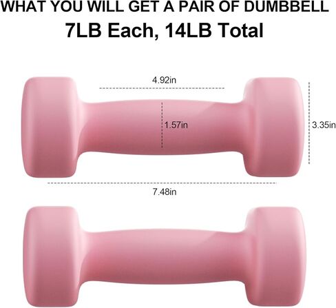 RUNWE Dumbbells Set of 2 - Cast Iron Dumbbell Pairs Options for 1 3 5 7 OR 10 LB Each, Hand Weights Sets Exercise & Fitness Dumbbell Free Weights for Child, Women, Men (Sold in One Pair Not All Sets) in Saudi Arabia