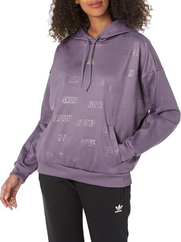 adidas Women's Embossed Monogram Fleece Hoodie in Saudi Arabia