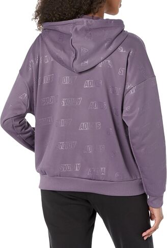 adidas Women's Embossed Monogram Fleece Hoodie in Saudi Arabia