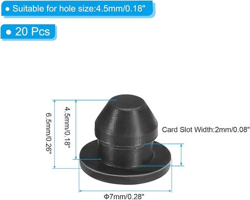 سدادات ثقب دائرية من السيليكون من باتيكل 22 مم/0.87 بوصة، 12 قطعة غطاء رأس واقي لقفل مقابس ثقب الأثاث، أسود in Kuwait