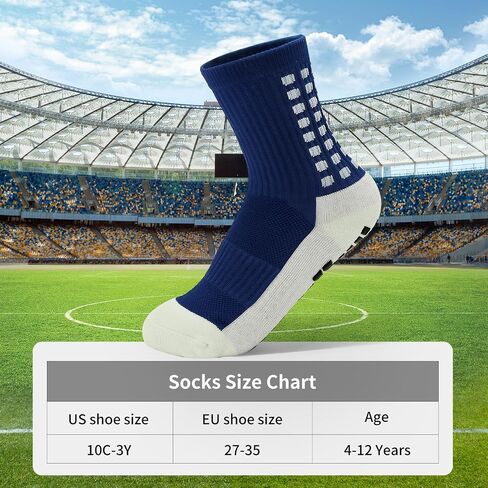 Yufree Youth Grip Soccer Socks - Boys and Girls Athletic Sport Socks for Baseball Football Basketball Hockey Rugby 4 Pcs in Saudi Arabia