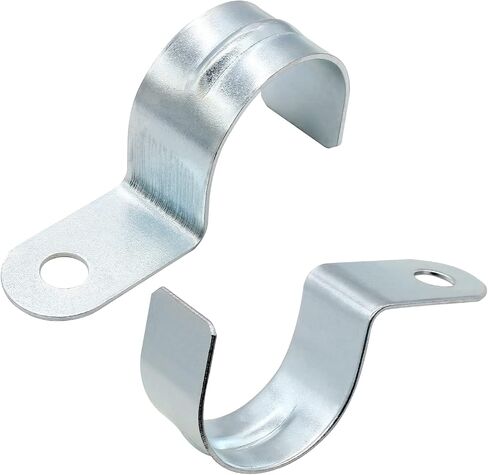 30Pcs 12mm/0.47" One Hole Pipe Straps, Zinc Plated Steel Pipe Strap Clamp Reinforced Rib for EMT Conduit Pipe Fixing in Saudi Arabia