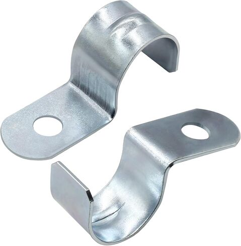 30Pcs 12mm/0.47" One Hole Pipe Straps, Zinc Plated Steel Pipe Strap Clamp Reinforced Rib for EMT Conduit Pipe Fixing in Saudi Arabia
