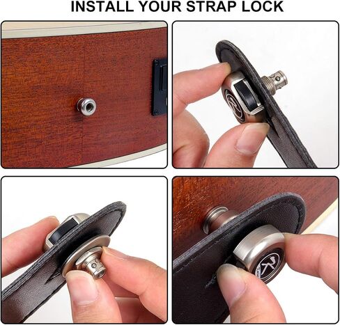 Guitar Strap Lock Button for Electric Acoustic Classical Guitar Bass (Gold) in Saudi Arabia
