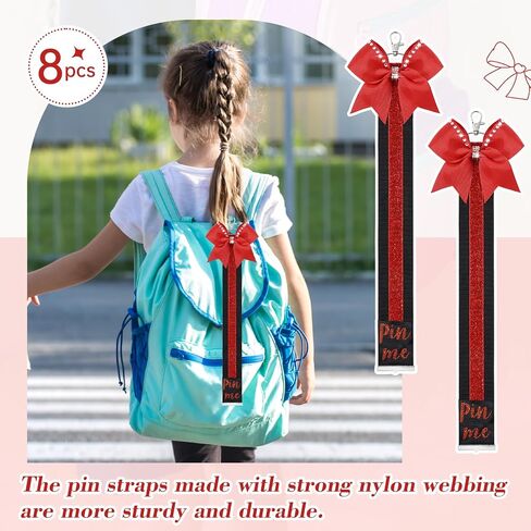 CEELGON Cheer Ribbon for Backpack, Glitter Pin Strap, Cheer Keychain Bulk Gifts, Cheerleader Bag Tag Holder in Saudi Arabia
