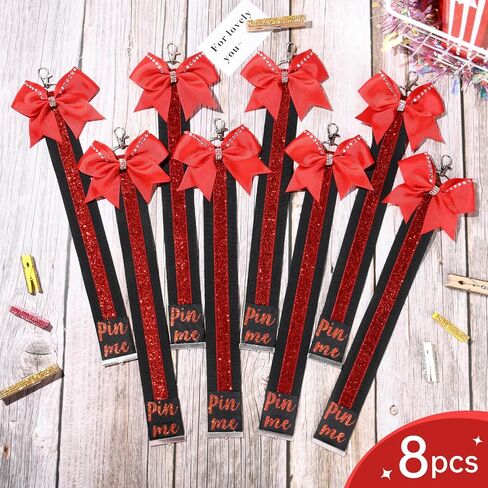 CEELGON Cheer Ribbon for Backpack, Glitter Pin Strap, Cheer Keychain Bulk Gifts, Cheerleader Bag Tag Holder in Saudi Arabia