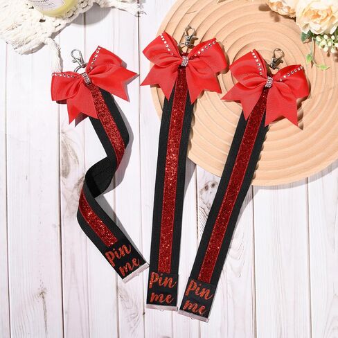 CEELGON Cheer Ribbon for Backpack, Glitter Pin Strap, Cheer Keychain Bulk Gifts, Cheerleader Bag Tag Holder in Saudi Arabia