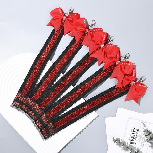 CEELGON Cheer Ribbon for Backpack, Glitter Pin Strap, Cheer Keychain Bulk Gifts, Cheerleader Bag Tag Holder in Saudi Arabia
