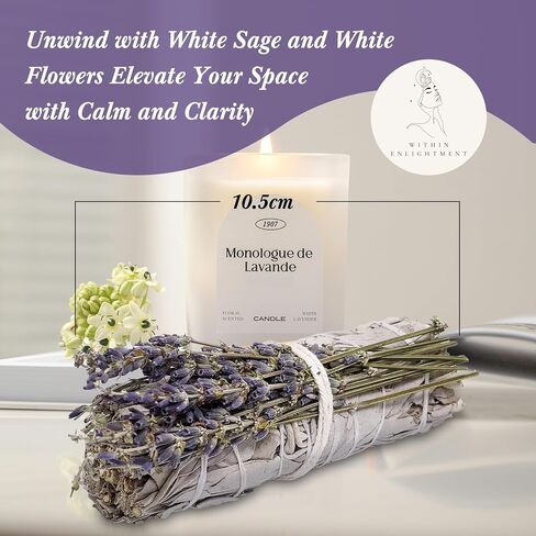 حزمة Sage Smudge - مجموعة Sage Smudge Kit - مجموعة Palo Santo & Sage Sticks - حزمة White Sage - ملحقات التأمل والهدايا الروحية (تطهير الطاقة) in Saudi Arabia