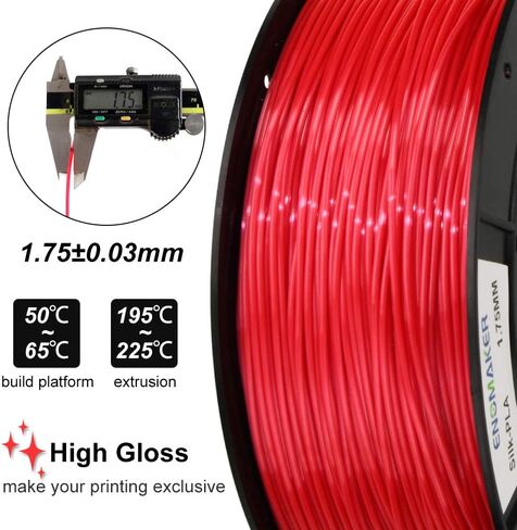 3D Printer Silk PLA Green 1.75MM Filament for Creality Ender 3 V2,Ender 3 pro V2 in Kuwait
