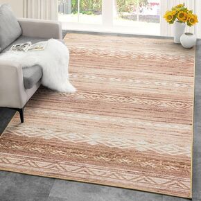 Modern Ombre Washable Rug, 5x7 Large Living Room Rug, Non-Slip Area Rugs for Bedroom Girls, Throw Carpet for Dining Room Laundry Room, Grey