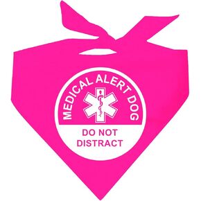 Medical Alert Dog Do Not Distract Dog Bandana (Assorted Colors)