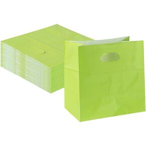 Bag Tek Rectangle Paper Take Out Bag - with Handles - 11" x 7" x 11" - 100 count box