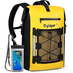 حقيبة ظهر جافة مقاومة للماء، حقيبة ظهر مقاومة للماء شديدة التحمل، إغلاق علوي - حقيبة مقاومة للماء - حقائب جافة مبطنة مقاومة للماء مع حافظة هاتف مقاومة للماء IPX8، كيس جاف مقاوم للماء، حقيبة كاياك in Kuwait