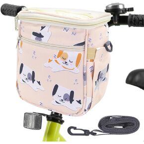 Kids Bike Basket Fabric Bicycle Basket for Boy and Girl Front Basket for Bicycles and Tricycles Bike Handlebar Bag