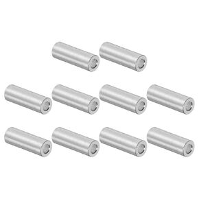 uxcell 10pcs Aluminum Spacer 5mm Bore 10mm OD, 35mm Length Screw Standoff Bushing Plain Finish Round Spacer for M5 Screws Bolts and Rods