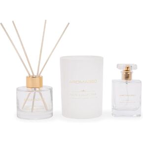 Aroma360 - Escapade - Paris Collection - 3 Piece Set - Scented Candle, Reed Diffuser & Room Spray - Hints of Lemon, Ocean, Bergamot, Fragrant Jasmine - Aromatherapy - Essential Oil - Home & Office