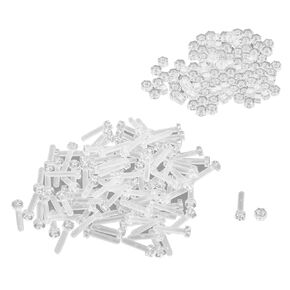 100pcs M5×20mm Plastic Screws Clear Acrylic Mounting Screws Cross Screws Round Head