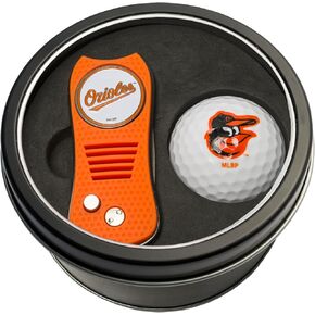 Team Golf MLB Gift Set Switchblade Divot Tool with Double-Sided Magnetic Ball Marker & Golf Ball, Patented Single Prong Design, Less Damage to Greens, Switchblade Mechanism