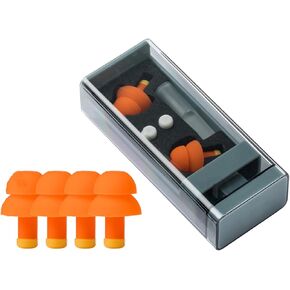 Silicone Ear Plugs 4Pairs, Noise Cancelling Ear Plugs, Swimming Ear Plugs, Ear Plugs for Sleeping, Work, Travel, Snoring and Power Tools