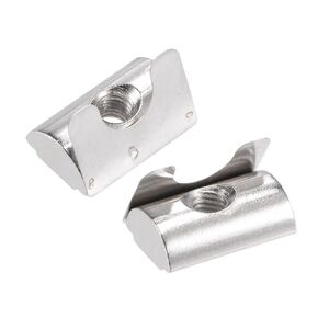 uxcell M4 Roll in Spring T Nut with Spring Sheet Carbon Steel for 3030/4040 Series Aluminum Extrusion Profile Rail with 8mm Slot 12Pcs