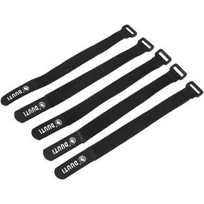 Securing Straps, 5Pcs Reusable Nylon Hook Durability Sports Cycling Riding Loop Securing Straps for Bike Cycling Cord Management(red)