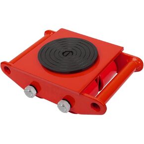 Machinery Skates Heavy Duty 13200LBS/6T Machinery Moving Skates with 360° Rotation Cap and 4 PU Wheels Dolly Skates for Heavy Duty Industrial Moving Equipment, Yellow