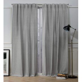 Nicole Miller Mellow Slub Hidden Tab Top Curtain Panel, Linen, 54x84, 2 Piece