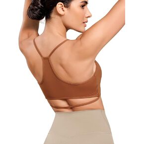 ODODOS Cloud Feeling Halter Sports Bra for Women Padding Cut Out Racerback Yoga Tank Top