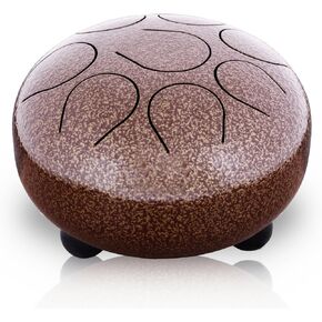 Pyle Professional Pan Drum, Steel Drum, Steel Pan Drum Music, Finger Steel Drums, Jamaican Drum, Harmonic Handpan, Includes Rubber Musical Mallet and Travel Bag (PHDRUM84)