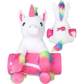 FOCO NFL Unisex-Teen NFL Team Logo Plush Unicorn with Throw Blanket