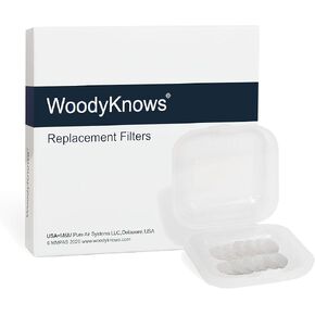 Replacement Filters of WoodyKnows Super-Defense Nasal Filters (Replacement Filter-Round 60 Pairs, Large)