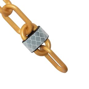 Mr. Chain Reflective Plastic Barrier Chain, Blue, 2-Inch Link Diameter, 100-Foot Length (52006-100)