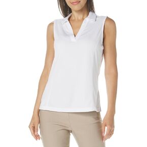 Grand Slam Women's Solid Sleeveless Golf Top, Moisture-wicking, Sun Protection, Ventilated & Breathable