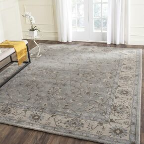 SAFAVIEH Heritage Collection Accent Rug - 2' x 3', Beige & Grey, Handmade Traditional Oriental Wool, Ideal for High Traffic Areas in Entryway, Living Room, Bedroom (HG862A)