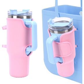 Cup Holder for Stanley Cup Compatible with Original/XL Bogg Bag & Simple Modern Bag, Bogg Bag Cup holder Attachment Accessories for Bogg Bag Drink Holder for Bogg Bag Cup Holder Off White