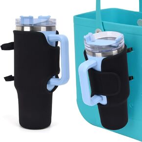 Cup Holder for Stanley Cup Compatible with Original/XL Bogg Bag & Simple Modern Bag, Bogg Bag Cup holder Attachment Accessories for Bogg Bag Drink Holder for Bogg Bag Cup Holder Off White