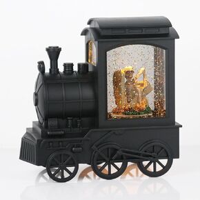 GenSwin Witch Halloween Snow Globe Lantern Battery Operated Water Swirling Glitter with 6H Timer, LED Lighted Scene for Halloween Home Decoration Gift(9.6"x 4.6" x 3.1")