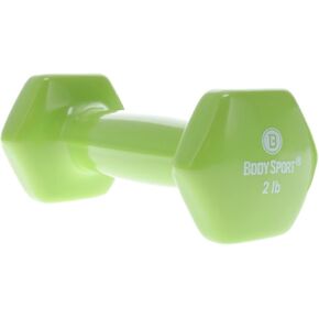 Body Sport Vinyl Coated Dumbbell Hand Weight – Exercise & Fitness Dumbbell for Home Gym Equipment Workouts – Strength Training for Men & Women