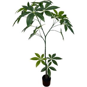 Artificial Pachira Money Tree,5ft Tall Fake Plants Artificial tree for Indoor, Fake Trees for Office Home Living Room Floor Patio Greening Porch Decor