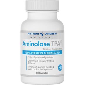 Arthur Andrew Medical - Aminolase TPA, Total Protein Assimilation, Optimal Protein Absorption and Decreased Gas and Bloating, Vegan, Non-GMO, 30 Capsules
