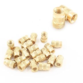 M5 Threaded Inserts, Brass Heat Set Insert Kit knurled Insert Nuts for Plastic 3D Printing, Pack of 50